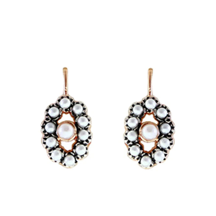 SIMPLY ITALIAN Pearl Oval Earrings