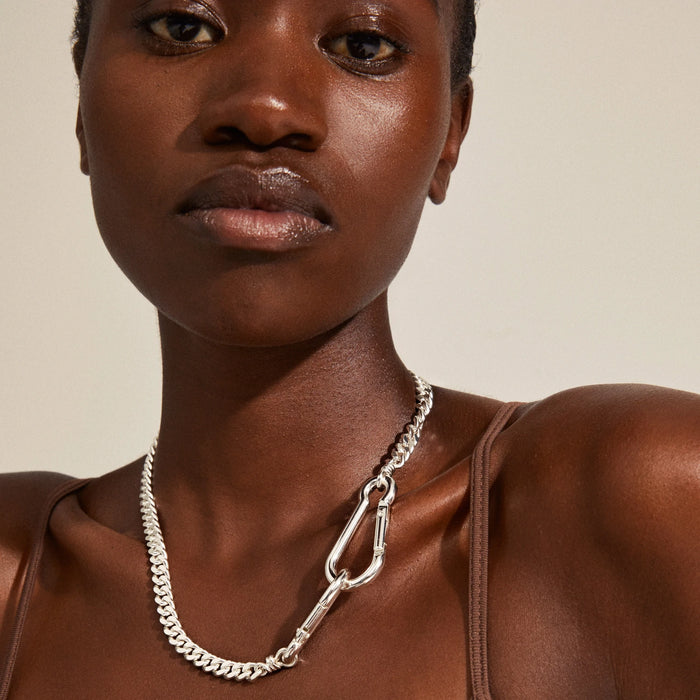 PILGRIM Carabiner Curb Necklace