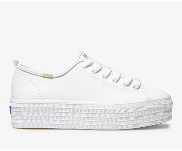 KEDS TRIPLE UP WHITE LEATHER
