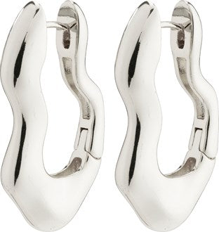 PILGRIM Wave Wavy Earrings Silver