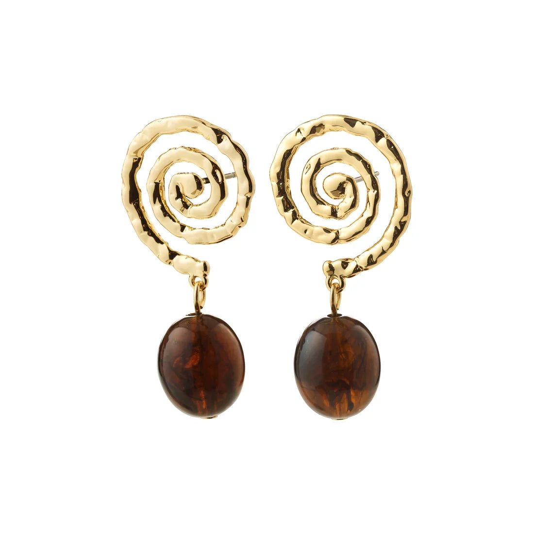 PILGRIM STILL Earrings Gold/Brown