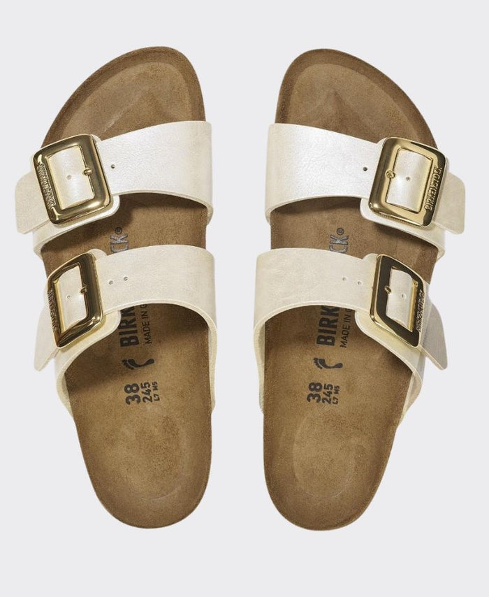 BIRKENSTOCK Sydney Cushion Buckle Pearl White