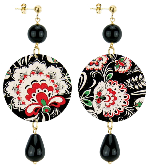 Simply Italian Champagne Floral Earrings