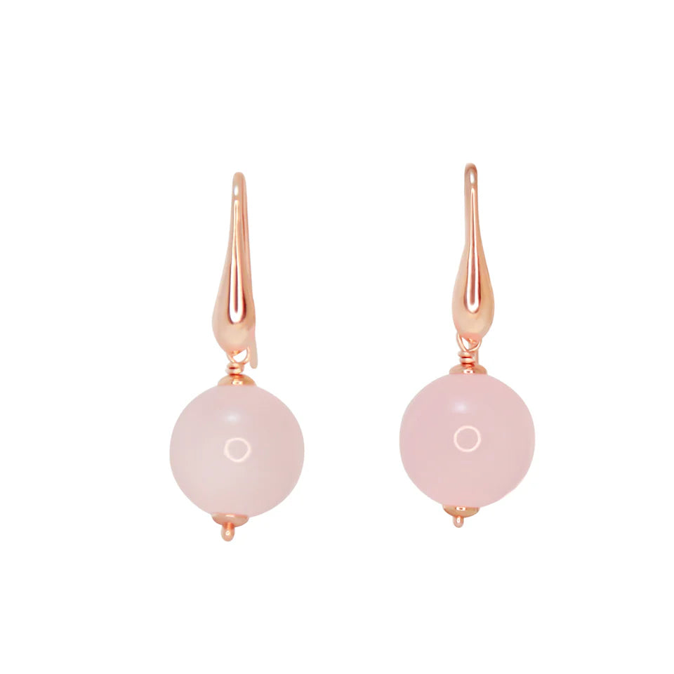 SIMPLY ITALIAN Pink Jade Earrings