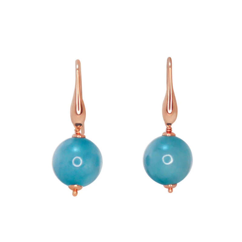 SIMPLY ITALIAN Turquoise Quartz Ball Drops