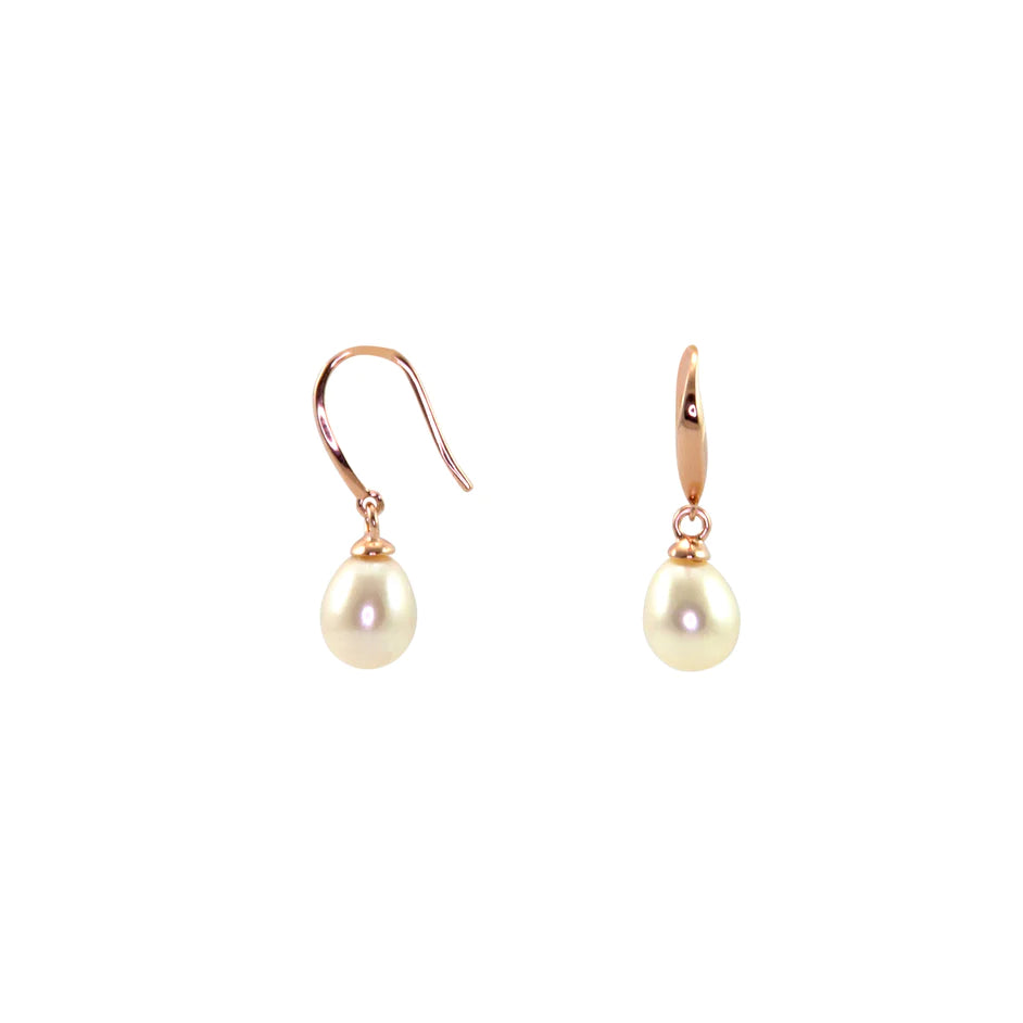 SIMPLY ITALIAN White Pearl Drop Earrings