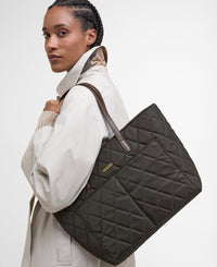 BARBOUR Quilted Tote Bag Olive