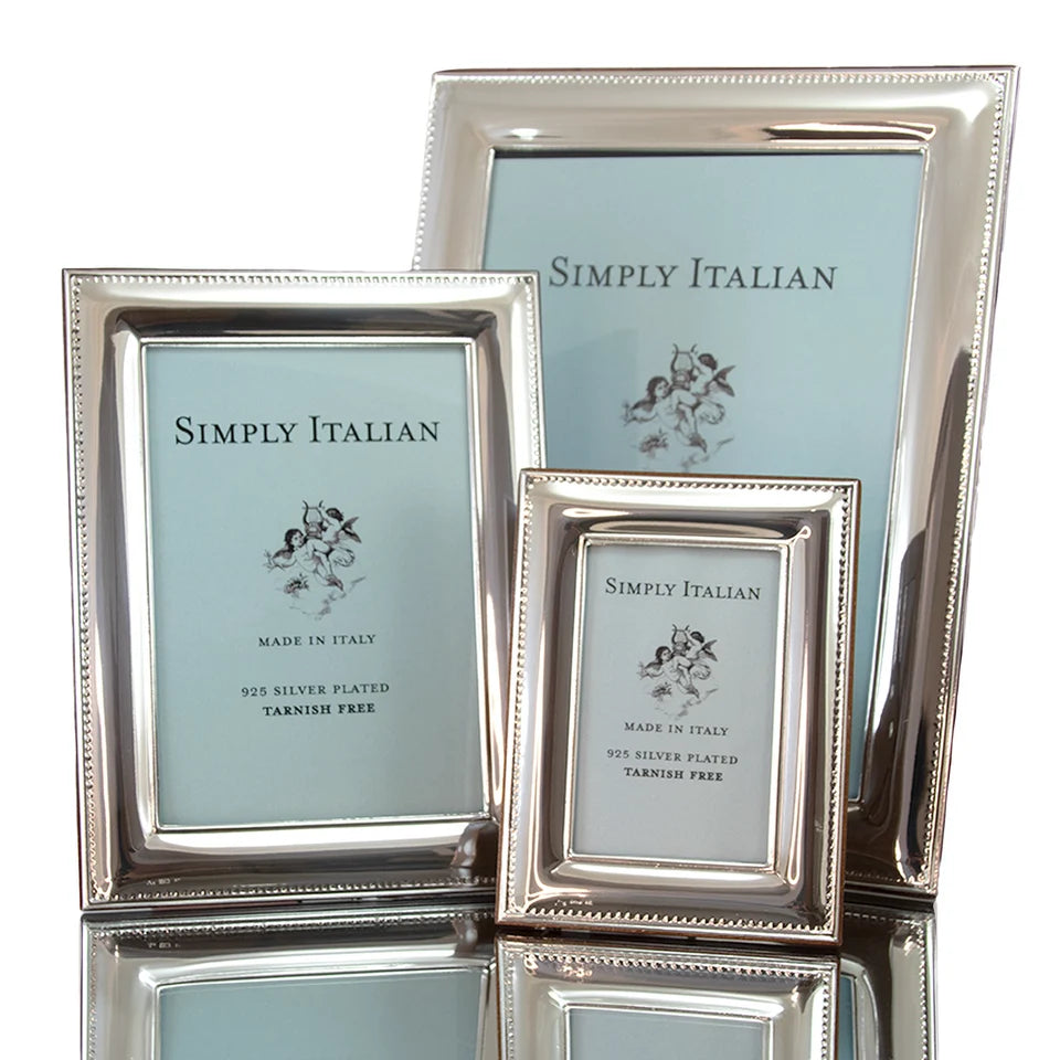BILAMINATO Light Silver Beaded Frame Small