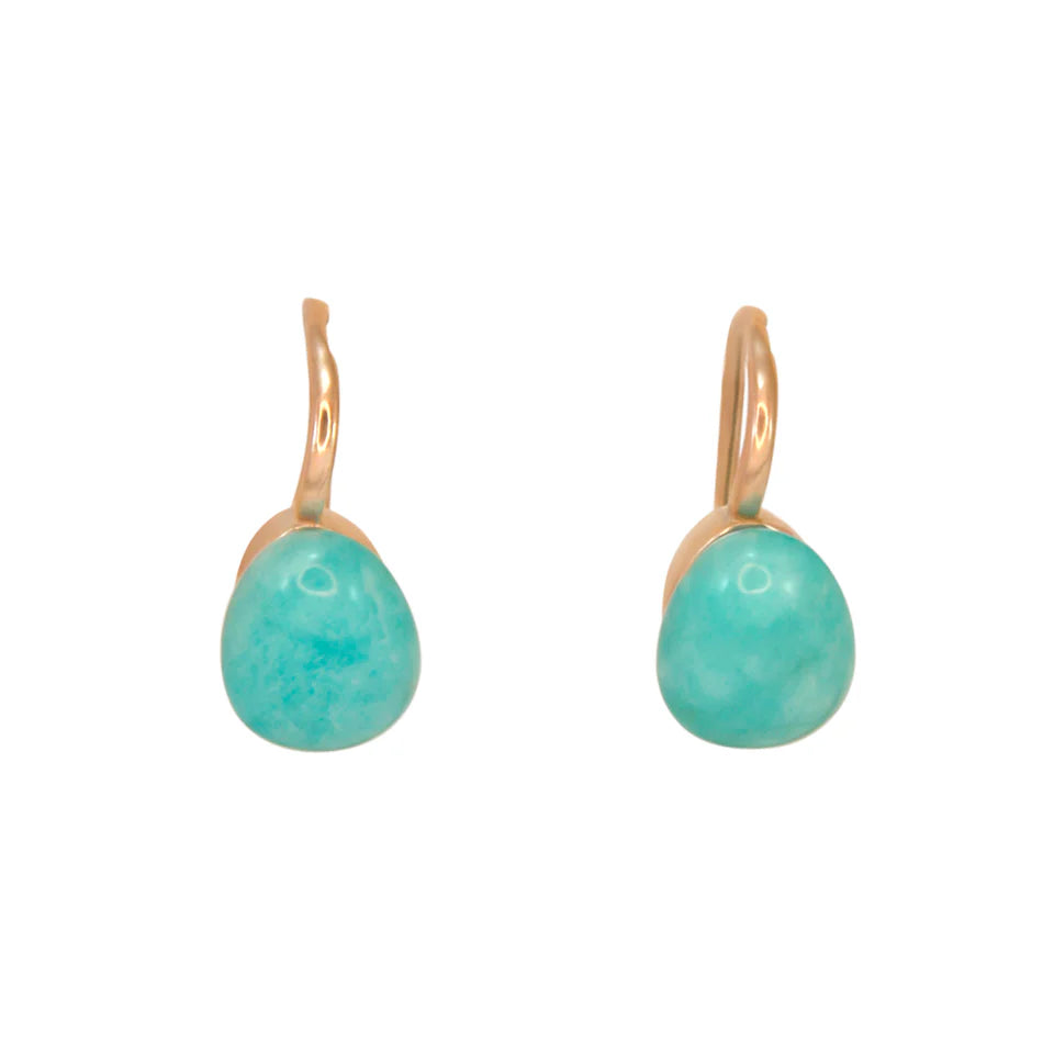 SIMPLY ITALIAN Amazonite Oval Earrings