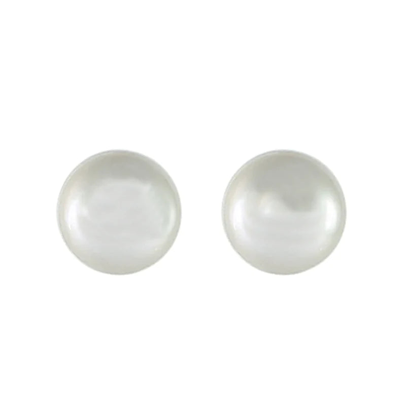 SIMPLY ITALIAN Pearl Stud Earrings Medium