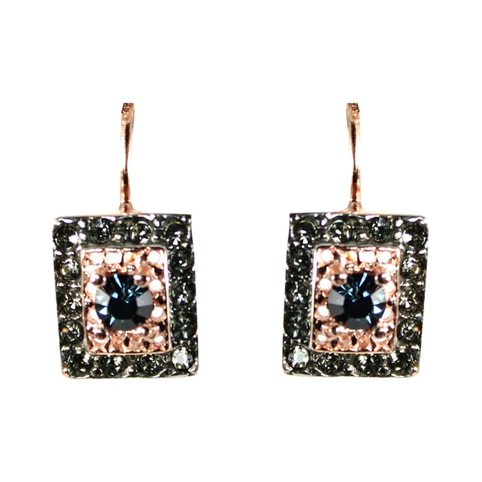 SIMPLY ITALIAN Dark Blue Fume Earrings