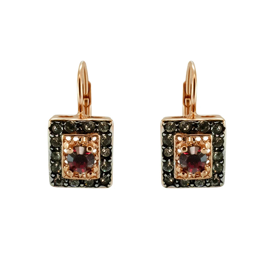 SIMPLY ITALIAN Smoky Topaz Fume Drop Earrings