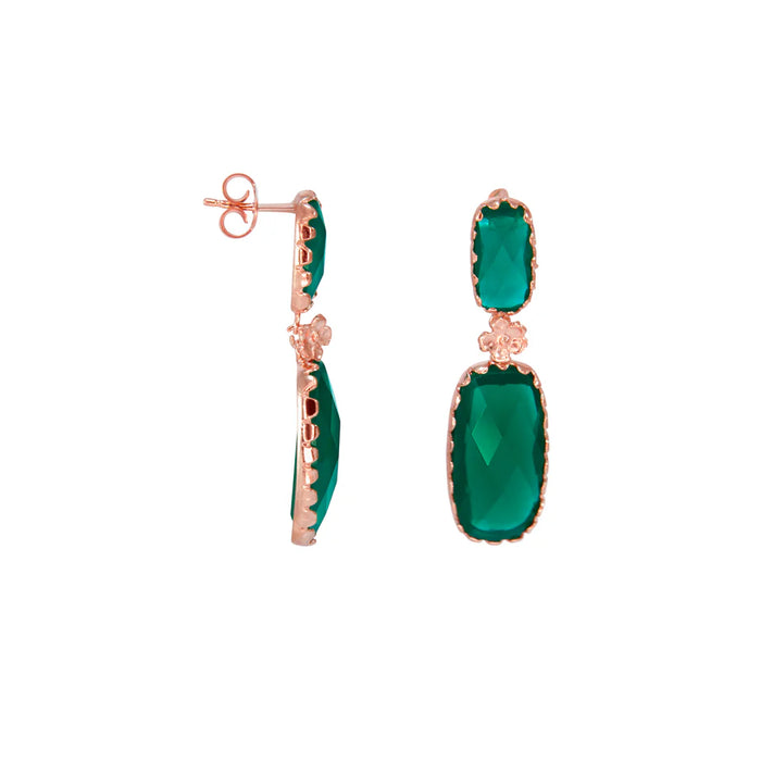 SIMPLY ITALIAN Drop Gem Stone Earrings