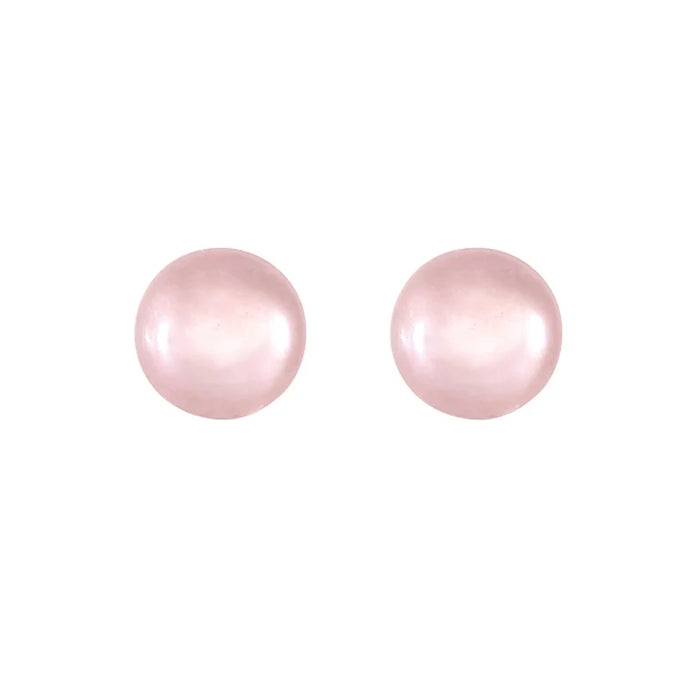 SIMPLY ITALIAN White Pearl Stud Earrings Large