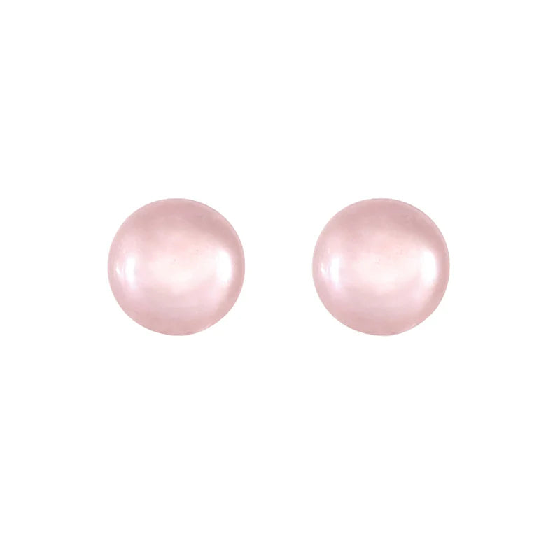 SIMPLY ITALIAN White Pearl Stud Earrings Large