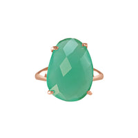 Simply Italian Oval Crystal Ring