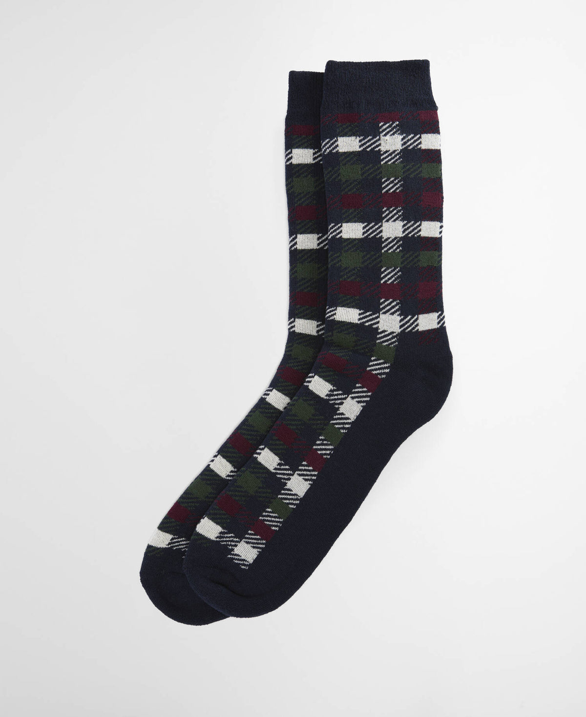 BARBOUR Barney Boot Sock Navy/Red/Green