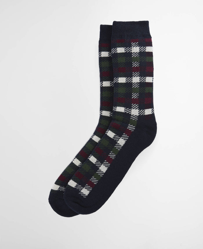 BARBOUR Barney Boot Sock Navy/Red/Green