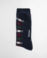 BARBOUR Barney Boot Sock Navy/Red/Green