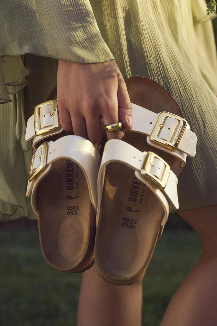 BIRKENSTOCK Sydney Cushion Buckle Pearl White