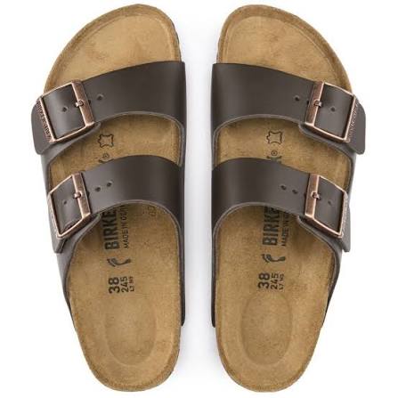 BIRKENSTOCK Arizona Smooth Leather Dark Brn