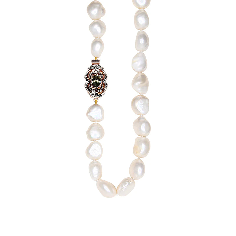SIMPLY ITALIAN CULTURED BAROQUE WHITE PEARLS