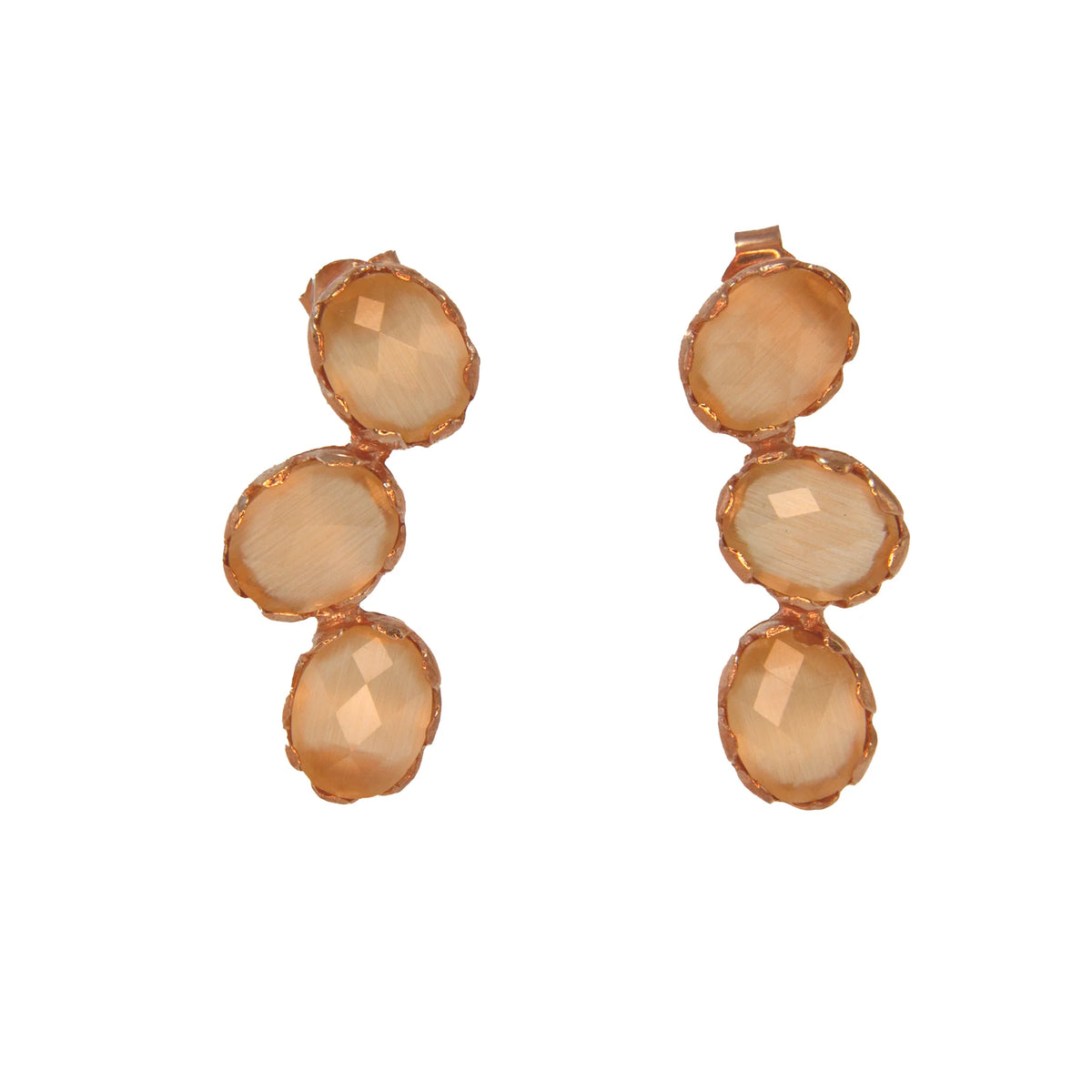 AIMPLY ITALIAN Champagne Arc Earrings