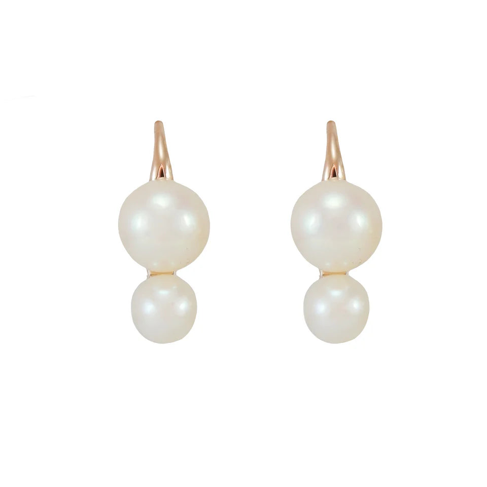 SIMPLY ITALIAN Double Pearl Earrings