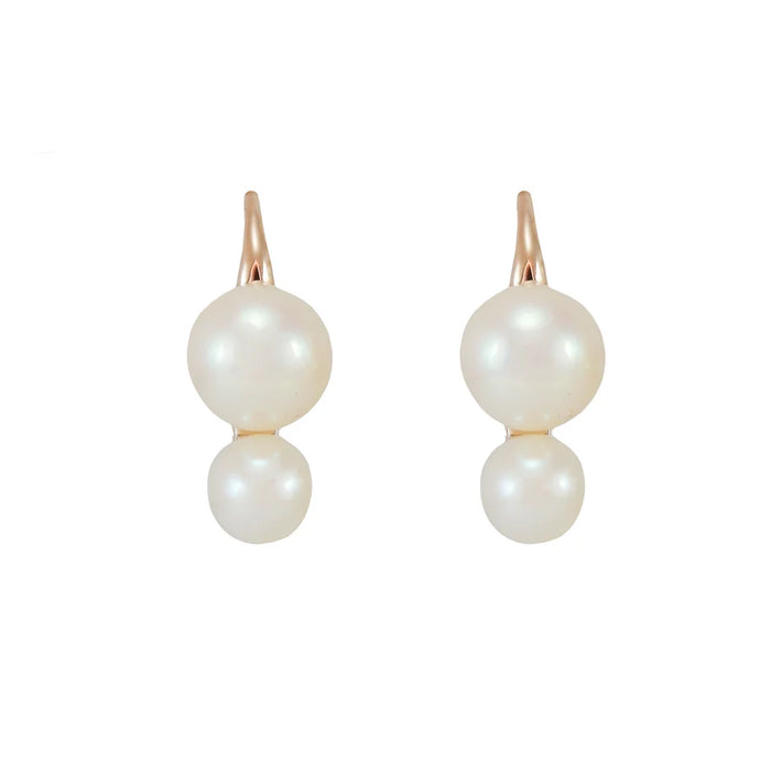 SIMPLY ITALIAN Double Pearl Earrings