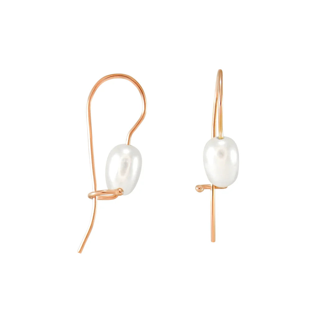 SIMPLY ITALIAN Single Pearl Earrings