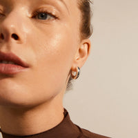 PILGRIM Aica Recycled Chunky Huggie Earrings