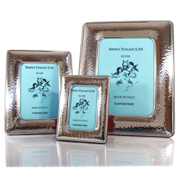 SIMPLY ITALIAN Bilaminato Light Silver Hammered Frame