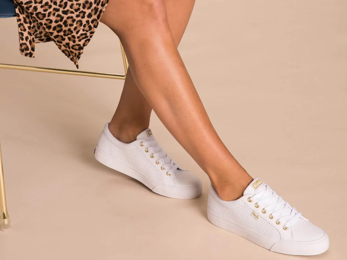 Keds shoes leather white online