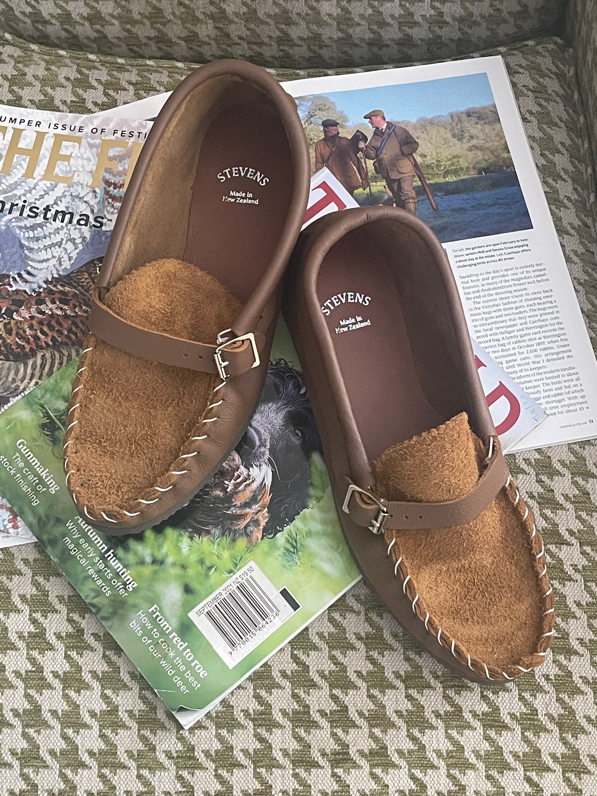 STEVENS Harri Moccasin Brown Saunders Shoes