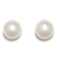 SIMPLY ITALIAN White Pearl Stud Earrings Large